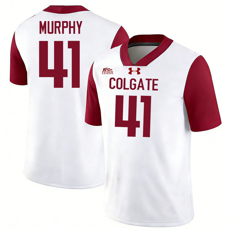 Colgate Raiders #41 Mark Murphy College Football Jerseys,Uniforms-White